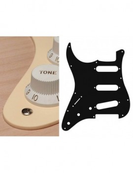 BOSTON Battipenna per chitarra elettrica ST, standard, SSS, 3 pot holes, 3-5 switch, lefthanded, 1 strato, cream