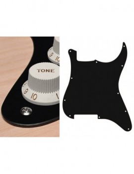 BOSTON Battipenna per chitarra elettrica ST, no holes (only screw holes), 1 strato, black mat