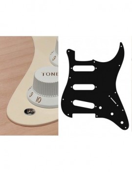 BOSTON Battipenna per chitarra elettrica ST, standard, SSS, 3 pot holes, 3-5 switch, 1 strato, vintage white