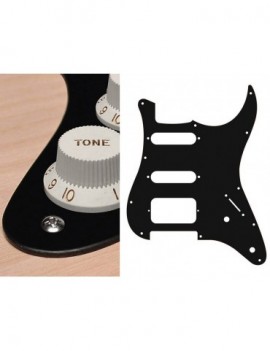BOSTON Battipenna per chitarra elettrica ST, SSH, 2 pot holes, 3-5 switch, 1 strato, black mat