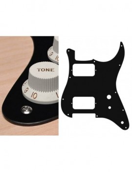 BOSTON Battipenna per chitarra elettrica ST, HH, 2 pot holes, toggle switch, 1 strato, black mat