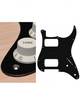 BOSTON Battipenna per chitarra elettrica ST, HH, 2 pot holes, 3-5 switch, 1 strato, black mat