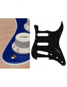 BOSTON Battipenna per chitarra elettrica ST, standard, SSS, 3 pot holes, 3-5 switch, 2 strati, sparkling blue