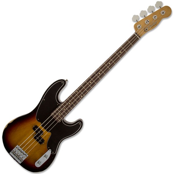 Mike Dirnt Road Worn® Precision Bass® Rosewood Fingerboard,3-Color Sunburst