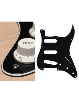 BOSTON Battipenna per chitarra elettrica ST, standard, SSS, 3 pot holes, 3-5 switch, 3 strati, black