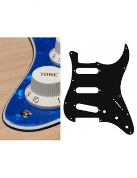 BOSTON Battipenna per chitarra elettrica ST, standard, SSS, 3 pot holes, 3-5 switch, 3 strati, pearl blue