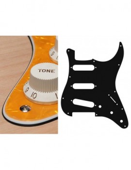BOSTON Battipenna per chitarra elettrica ST, standard, SSS, 3 pot holes, 3-5 switch, 3 strati, pearl yellow