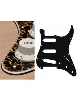 BOSTON Battipenna per chitarra elettrica ST, standard, SSS, 3 pot holes, 3-5 switch, 3 strati, tiger pearl
