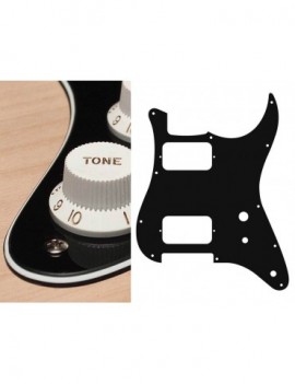 BOSTON Battipenna per chitarra elettrica ST, HH, 2 pot holes, toggle switch, 3 strati, black