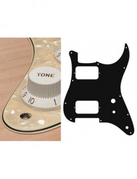 BOSTON Battipenna per chitarra elettrica ST, HH, 2 pot holes, toggle switch, 3 strati, pearl cream