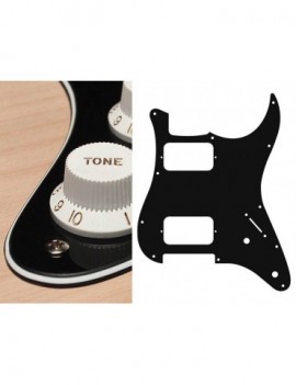 BOSTON Battipenna per chitarra elettrica ST, HH, 2 pot holes, 3-5 switch, 3 strati, black