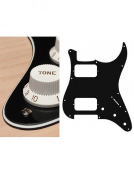 BOSTON Battipenna per chitarra elettrica ST, HH, 3 pot holes, 3-5 switch, 3 strati, black