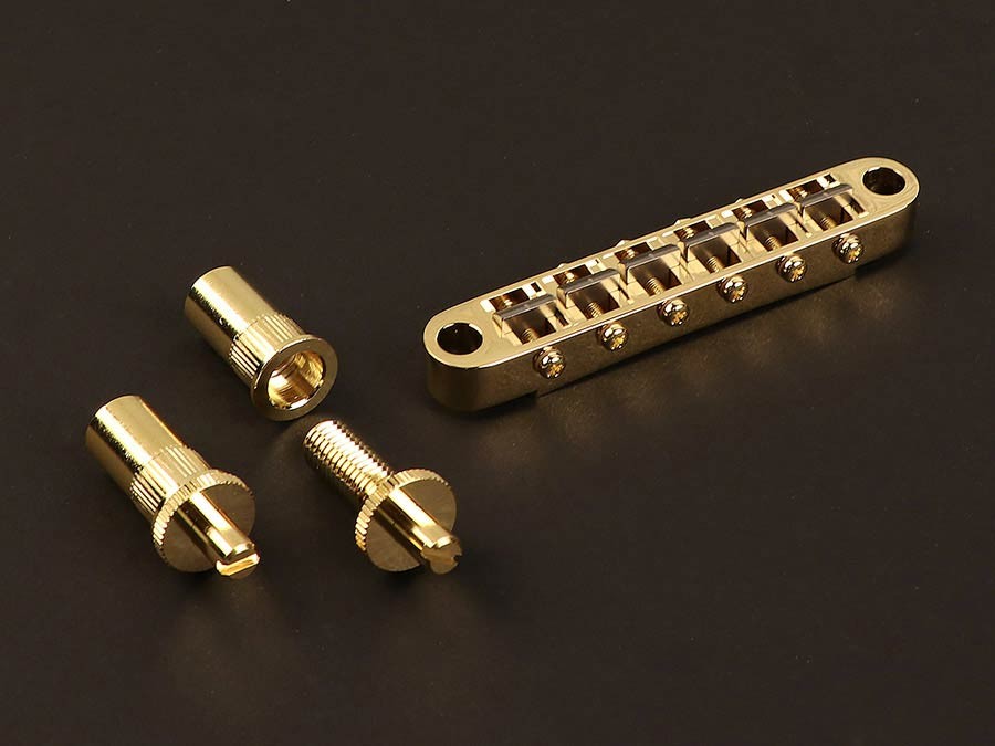GOTOH Ponte per chitarra elettrica, interasse borchie tune-o-matic 74,0mm, sellette in titanio, oro