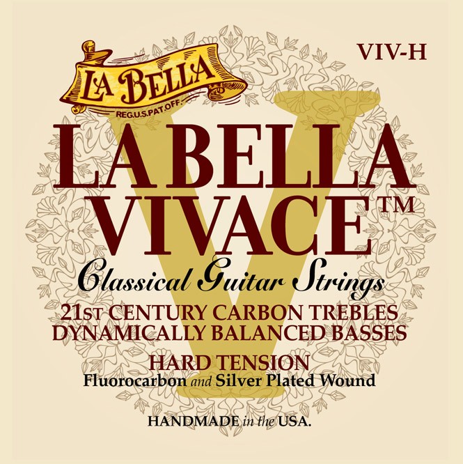 LA BELLA La Bella Vivace | Muta di corde per chitarra classica VIV-H Tensione: Alta