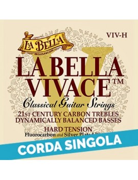 LA BELLA Corda singola La Bella per chitarra classica, modello VIV-H La Bella Vivace VIV-H2 Scalatura: 030