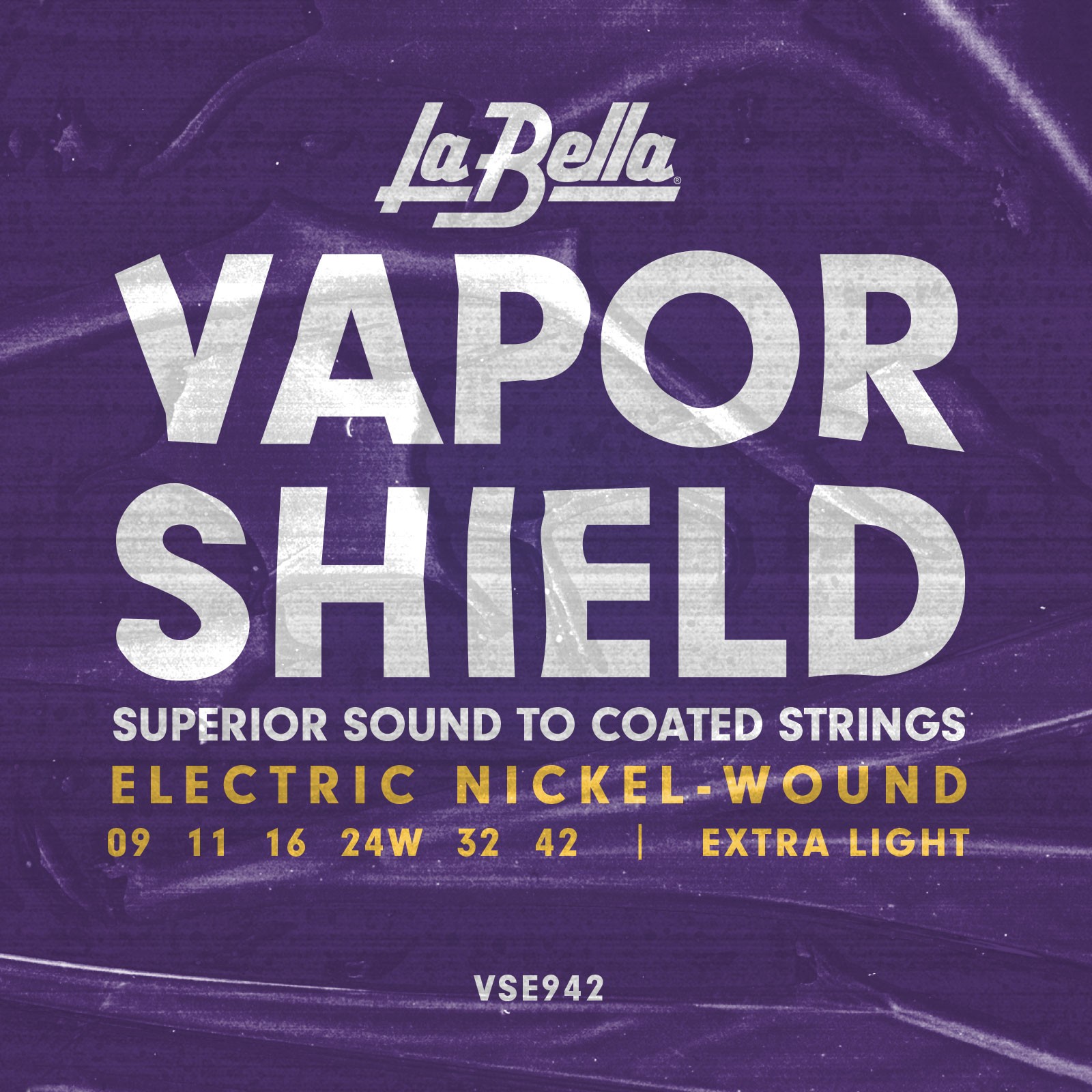 LA BELLA La Bella Vapor Shield | Muta di corde per chitarra elettrica - packaging borsa VSE942-BORSA Scalatura: