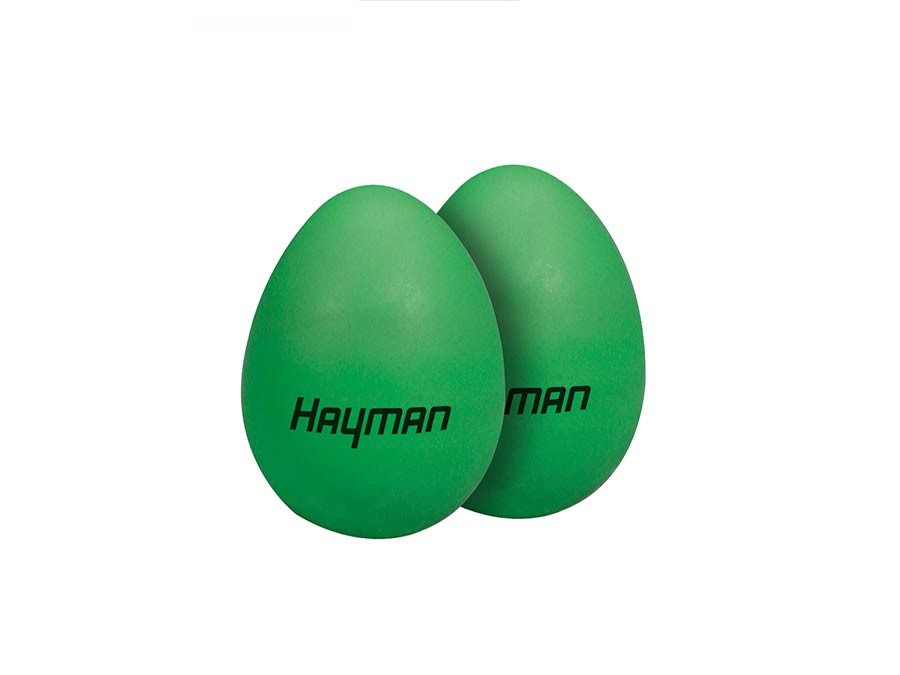 HAYMAN Uova maracas, verde, 35 grammi, coppia