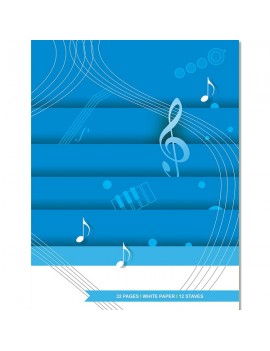 Quaderno di musica - 12 righi, 32 pp. carta bianca