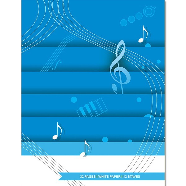 Quaderno di musica - 12 righi, 32 pp. carta bianca