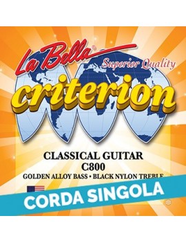 LA BELLA Corda singola La Bella per chitarra classica, modello C800 Criterion C801 Scalatura: C801