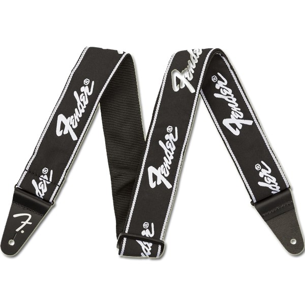Fender® Running Logo Strap, Black, TRACOLLA