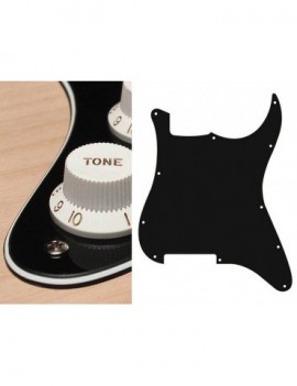 BOSTON Battipenna per chitarra elettrica ST, no holes (only screw holes), 3 strati, black