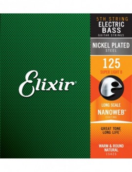 ELIXIR 15425 ELECTRIC BASS NICKEL PLATED STEEL NANOWEB