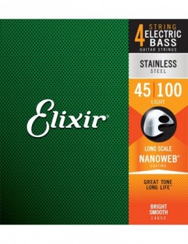 ELIXIR 14652 ELECTRIC BASS STAINLESS STEEL NANOWEB