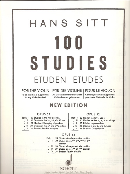 Hans Sitt  100 STUDI OPUS 32 VOL. 5