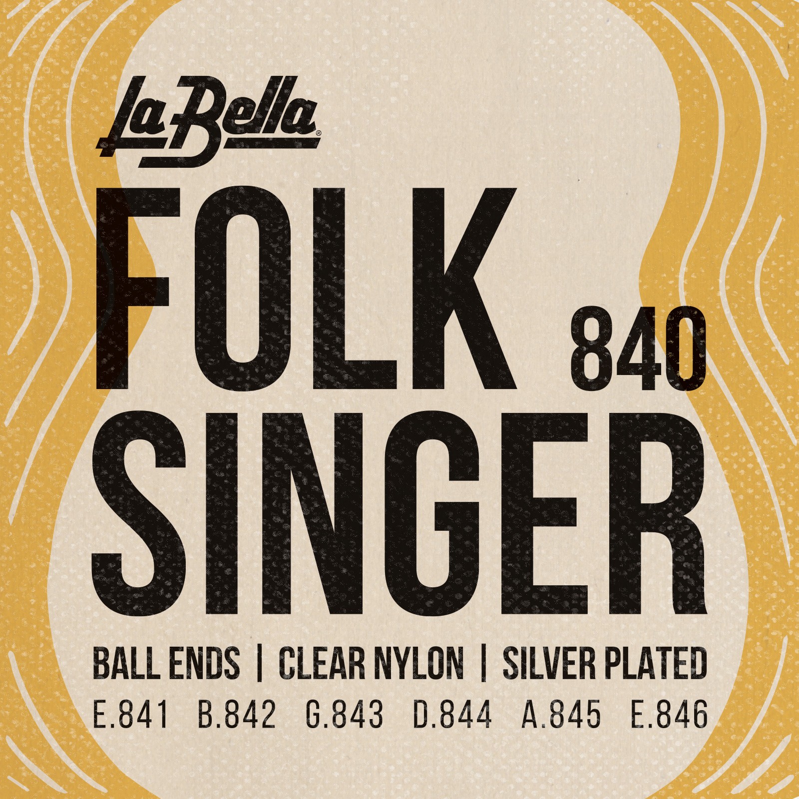 LA BELLA La Bella 840 | Muta di corde per chitarra classica, tensione media 840