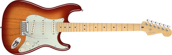 American Deluxe Stratocaster® Ash, Maple Fingerboard, Aged CherrySunburst