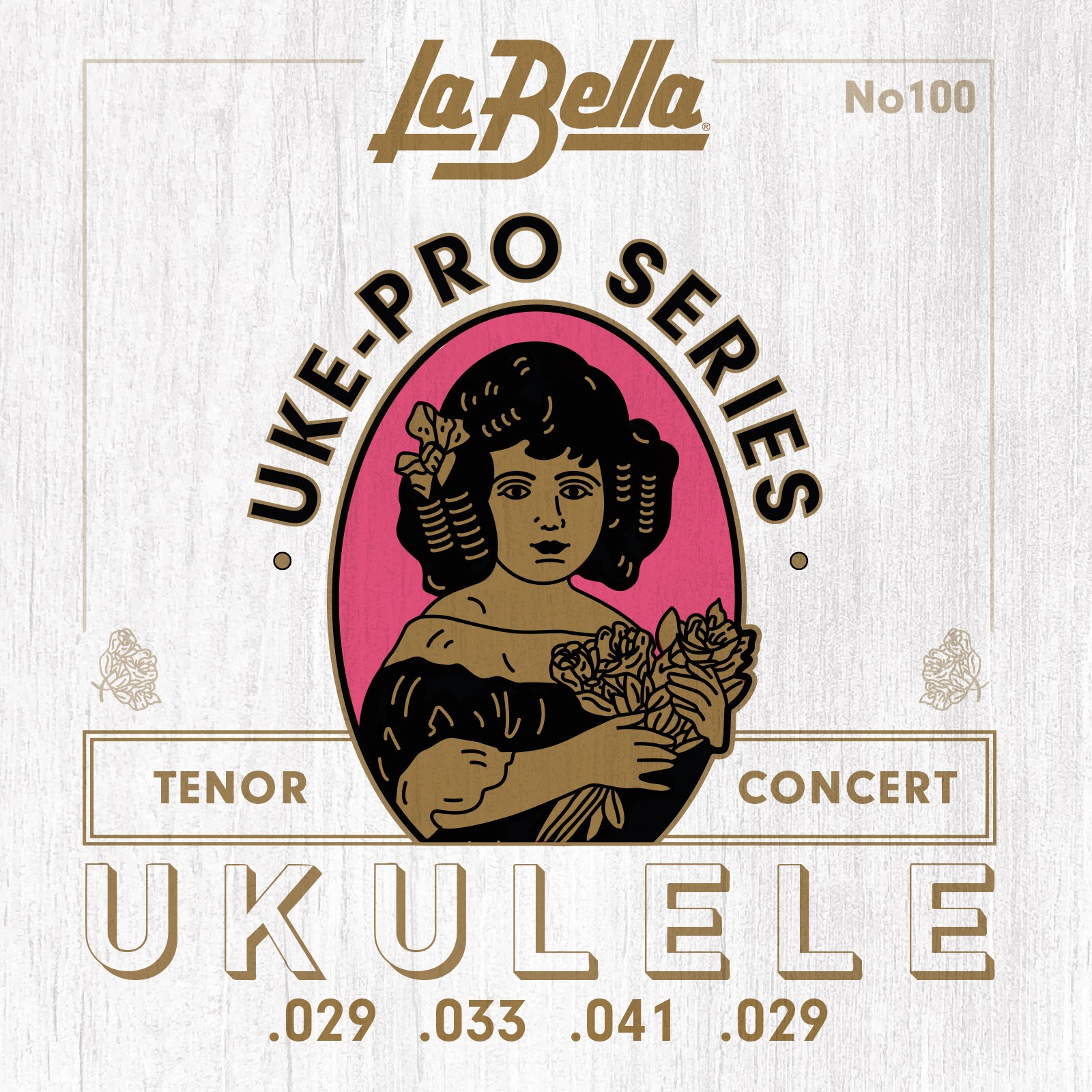 LA BELLA La Bella 100U | Muta di corde per ukulele concerto/tenore, 029-029 100U