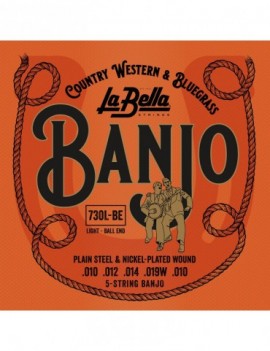LABELLA Muta di corde per banjo 5 corde, 010-010, ball ends