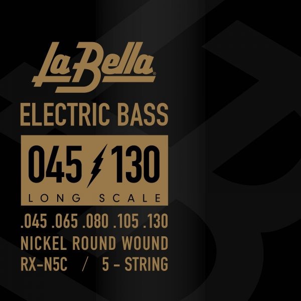 LA BELLA La Bella RX Nickel-Plated | Muta di corde per basso 5 corde RX-N5C Scalatura: 045-065-080-105-130