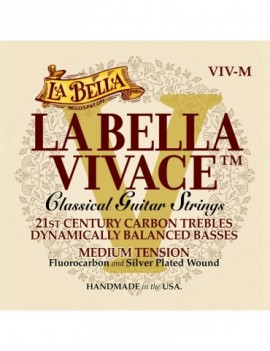 LA BELLA La Bella Vivace | Muta di corde per chitarra classica VIV-M Tensione: Media