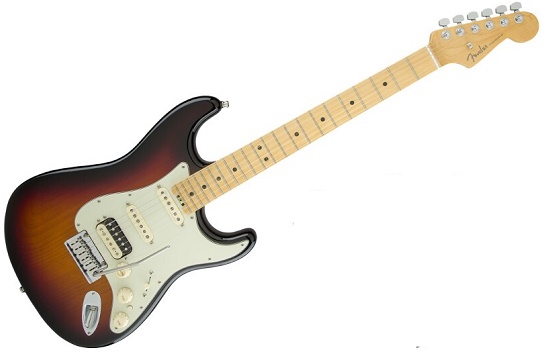 American Elite Stratocaster® HSS Shawbucker Maple 3 Tone Sunburst