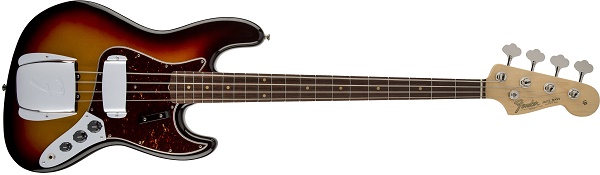 American Vintage ‘64 Jazz Bass®, Round-Laminated RosewoodFingerboard, 3-Color Sunburst