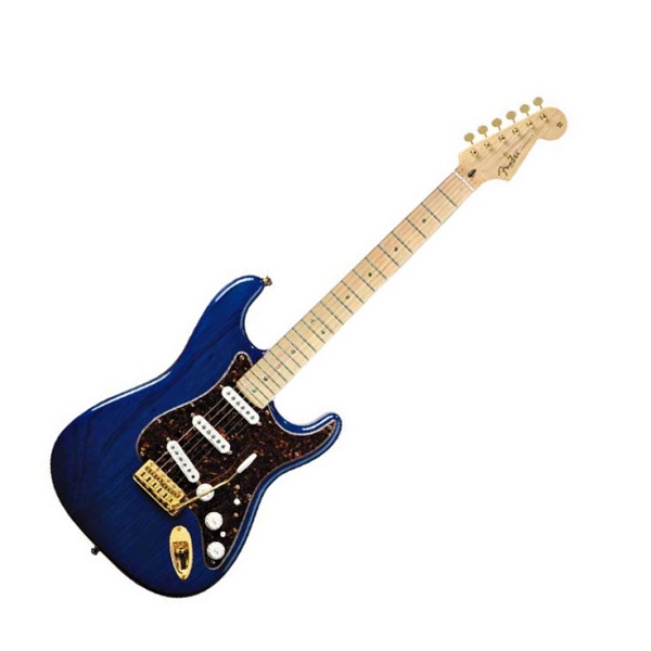 Deluxe Players Stratocaster® Maple Fingerboard, Saphire Blue Transparent
