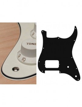 BOSTON Battipenna per chitarra elettrica ST, H, 2 pot holes, 3 strati, vintage white