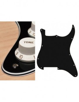 BOSTON Battipenna per chitarra elettrica ST, no holes (only screw holes), 4 strati, black