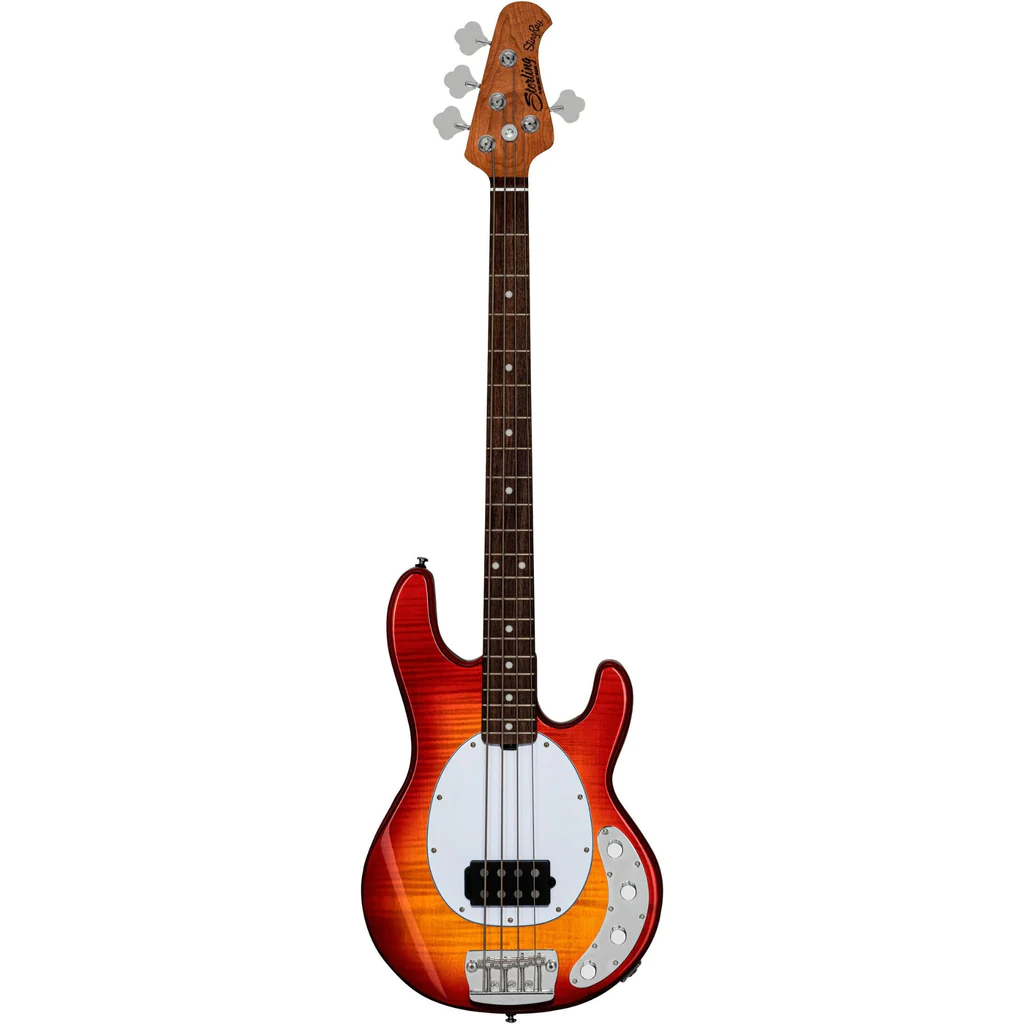STERLING BY MUSIC MAN StingRay RAY34 Flame Her. Cherry Burs