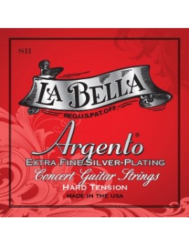 LA BELLA La Bella Argento Extra Fine Silver Plating | Muta di corde per chitarra classica SH Tensione: Alta