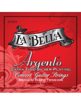 LA BELLA La Bella Argento Extra Fine Silver Plating | Muta di corde per chitarra classica SMH Tensione: Medio alta
