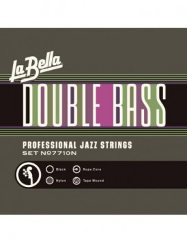 LA BELLA La Bella Double Bass Black Nylon Tape | Muta di corde per contrabbasso 7710NBB Strumento: Ampeg Baby Bass