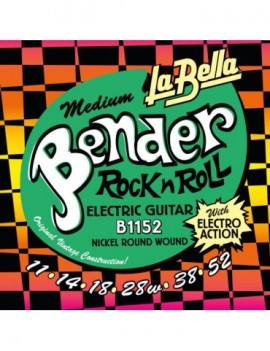 LA BELLA La Bella Bender | Muta di corde per chitarra elettrica B1152 Scalatura: 011-014-018-028W-038-052