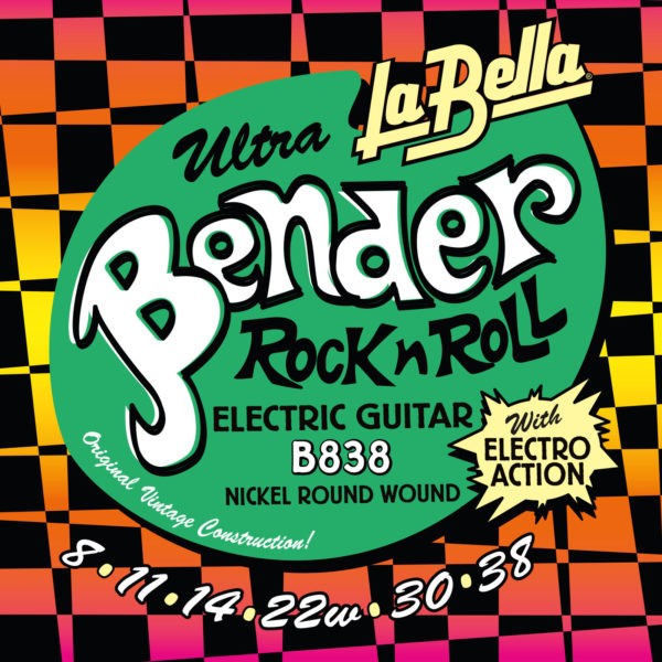 LA BELLA La Bella Bender | Muta di corde per chitarra elettrica B838 Scalatura: 008-011-014-022W-030-038