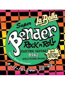 LA BELLA La Bella Bender | Muta di corde per chitarra elettrica B942 Scalatura: 009-011-016-024W-032-042