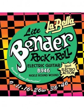 LA BELLA La Bella Bender | Muta di corde per chitarra elettrica B946 Scalatura: 009-011-016-026W-036-046