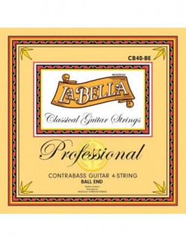 LA BELLA La Bella Professional | Muta di corde per chitarra classica contrabasso 4 corde (75 cm) CB40-BE Estremità: