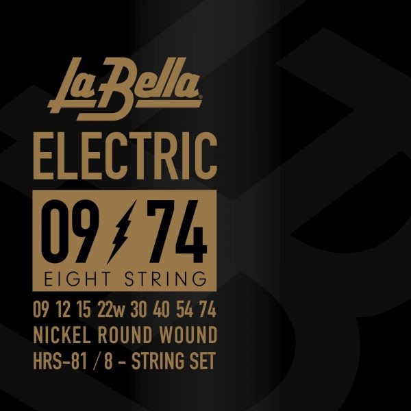 LA BELLA La Bella HRS-81 | Muta di corde per chitarra elettrica 8 corde, 009-074 HRS-81